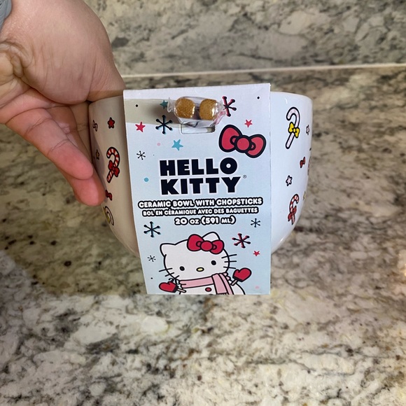 Hello Kitty Christmas bowl with chopsticks - Picture 4 of 4
